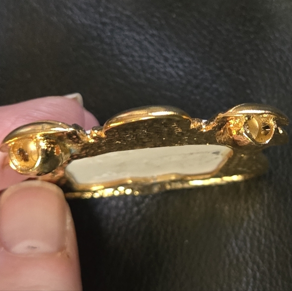 Cleopatra porcelain & gold vintage pendant - Picture 6 of 9